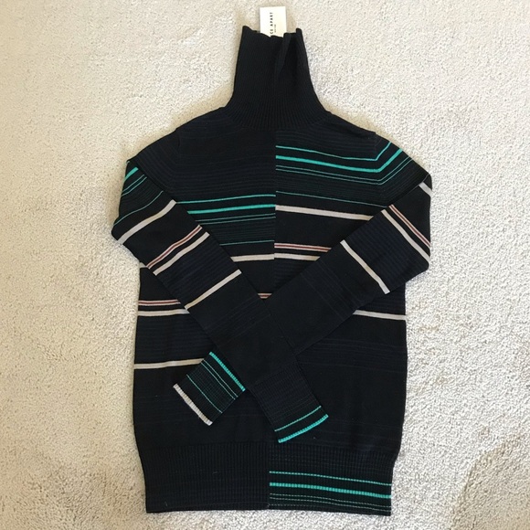 Apiece apart piedras turtleneck stripes cotton knit sweater xs - Picture 2 of 6